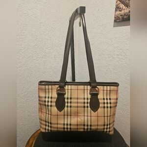 Authentic Preowned Burberry Classic Haymart Check Coated Canvas/leather